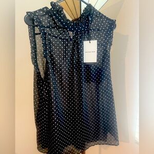 Black and White Polka Dot Sheer Blouse - XL Target - What to Wear